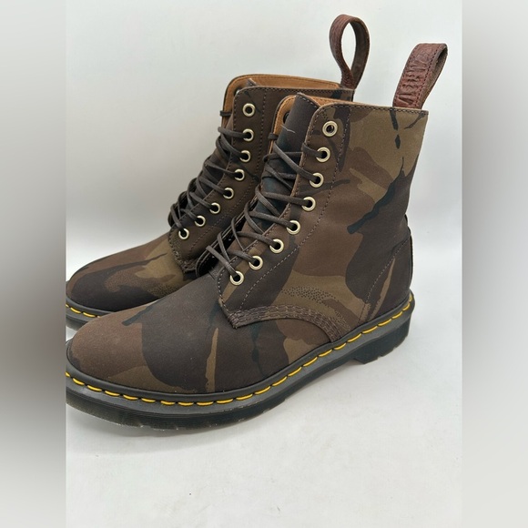 NEW RARE Dr Martens Pascal 1460 Camo combat boots Lace Up 8 Eye MADE IN ENGLAND - Picture 10 of 13